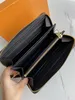 Модные дизайнерские кошельки, роскошные Adele Purse, мужской и женский клатч, высокое качество, монограммы, молния, кошельки для монет, женский держатель для карт, оригинальная коробка, двойная сумка, стиль 69794-1