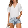 Frauen T Shirts Frauen Kleidung Für Casual Frau T-shirts Tops Mode Sommer Tees Feste Kleidung Vetement Femme V-ausschnitt