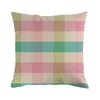 Oreiller Style nordique géométrie couverture lin coton coloré Plaid maison décorative canapé jeter étui