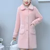 Women's Wool & Blends Mink Fleece Jacket (with Lining) Autumn Winter 2023 Fashion Elegant Slim Temperament Coat Warm Casual Overcoat