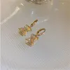 Cute Bear Drop Earrings Golden Copper Zircon Earrings Gifts for Women Girls Animal Dangle earrings GC1940