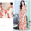 Casual Dresses Louvre Collar Floral Chiffon Dress A-Line With Button