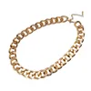 Moda kubański łańcuch choker naszyjnik dla kobiet y2k estetyczny złoty srebrny krawężnik Naszyjniki