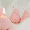 1/4 datorer Strawberry Scented Aromatic Candles Soy Wax Creative Fragrance Presentlåda DIY Birthday Party Wedding Cake Decor