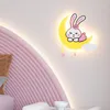Lâmpada de parede desenho animado do quarto infantil fofo princesa garota romântica cabeceira ao lado
