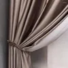 Cortina de cortina moderna cortinas de luxo textura cetim brilho imitação de seda alta precisão Atmosfera de sala de estar personalização da sala de estar