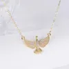 Hänghalsband 11 modeller svälja kolibri för kvinnor mode smycken guld färgkedja fåglar djur krage joyeria mujer