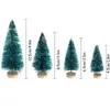 Décorations de noël pièces Mini arbre neige gel petit pin bricolage artisanat décoration de bureau ornements décorations de noël