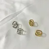 Hoop Earrings WTLTC Simple Hollow Square Shaped Small For Women Minimalist Geometric Hoops Femme Tiny Jewelry Wholesale