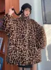 Damenjacken Mode Zweiseitige Tragen Leopardenmuster Dicke Plüschjacke Frauen Herbst Winter Retro Pu-leder Casual Mantel Streetwear 230302
