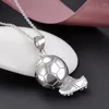 Hänghalsband Word Cup Soccer Shoe Pendent Halsband för kvinnlig fotbollsfan årsdag Present sportiga modehals smycken kvinnor