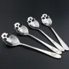 Coffee Scoops 4pcslot Skull Spoon Whipped Steel Mixing Dessert Novelty Drink Tableware Kitchen Tools Teaspoon 230302