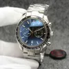 U1 Top-grade AAA High Grade 44MM Cronografo al quarzo Orologi da uomo Cinturino in acciaio inossidabile con lancette rosse Lunetta fissa con un anello superiore che mostra i segni del tachimetro