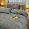 Bedding Sets Winter Thickened Warm Milk Velvet Four-piece Simple Quilt Cover Coral Sheet Double Double-sided Flannel