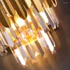 Lampadaires couleur cuivre luxe K9 lampe en cristal Design créatif El salon lumières chambre canapé décor à la maison table de nuit