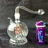 Rondness Rib Hookah, groothandel Glass Bongs Olie Waterpijpen Glazen pijpolie Ruks Roken