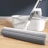 Fregonas Squeeze Mop Magic Auto-Limpieza Agua Lavado Colodión Balai Piso Sin mano Escurridor Fregona Kit Limpieza del hogar 230302