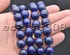 Chains Natural 50" 14mm Round Blue Lapis Lazuli Bead NecklaceChains