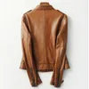 Women's Leather Faux Fashion genuine leather jacket women Hip Hop Autumm Winter Jacket Cool Biker Girl Coat 230302