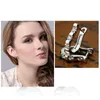 Hoop Earrings CAOSHI Stylish Little Female Daily Wearable Accessories With Shiny Crystal Silver Color Jewelry For Engagement