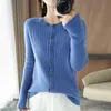 Malhas femininas camisetas redondas de malha de malha de malha 21Autumn e Winter Winter Wear Wear Sweater de Match Sweater Corean Hang Article Solte Loue Top 230302