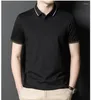 Polo da uomo T-shirt a maniche corte con risvolto da uomo Polo casual tinta unita