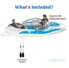 Röhrchen Große aufblasbare Kajak -Fischerboot Wasser Surfen schwimmende Plattform 6 Person PVC -Kanu Ruderboot Paddelbretter Swimmingpool SWA