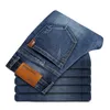 Heren jeans hoogwaardige heren mode zwart blauwe spijkerbroek mannen casual slanke stretch jeans klassieke denim broek broek broek plus size 28-42 230302