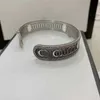 Retro Cuff Bangle Designer Stainless Steel Bracelets Snake Double Letter Bracelet For Men Hip Hop Jewelry