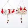 Dekoracje świąteczne 1PC drewniane ozdoby dekoracyjne dekoracje drzewa Rok 2023 Xmas Wzór liter
