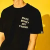 Мужские футболки моды Мужские футболки летние вершины Tees Hip Hop Письма печать футболка мужская хлопковое с коротким рукавом зарабатывает деньги, а не друзья HH160 230302