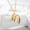 Pendant Necklaces Hip Hop Horse Necklace For Women Men Stainless Steel Gold Color Goth Halloween Punk Jewerly Gift Collares Mujer