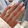 Falso unhas 24pcs cor de cor prata arestão longa francesa francesa doce doce unha falsa diy tampa completa dicas destacáveis ​​manicure