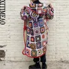 Kadınlar Snits tees xitimeao el yapımı tığ işi kapşonlu uzun süveter ceket hırkalı vintage kollu dişi dış giyim şık üstleri 230302