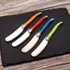 Cheese Tools Jaswehome Set of 4 Laguiole Stainless Steel Butter Knife Spatula Plastic Handle Spreader Cutlery 230302