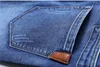 Herr jeans män höst jeans högkvalitativa berömda varumärken stretch rak smal fit blå mäns jeans klassisk denim casual byxor långa byxor 230302