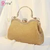 이브닝 가방 Noite de Diamante Feminina Prata Dia Embreem Banquete Festa Casamento Pretoouro Bolsas Mujer 2019L230302