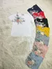 Dames s tweedelige broek zomer mode dames t shirt jeans Europese stijl denim pak borduurwerk 3D bloem vrouwelijke broek vintage kralen sets s xxl 230302