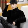 Men's Sweaters Zongke White Pullover Turtleneck Men Sweater Fashion Knitted Sweater Men Clothing M-2XL Spring Arrivals 230302