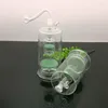 new Europe and Americaglass pipe bubbler smoking pipe water Glass bong Classic double sand core filtration glass water bottle