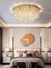 Plafondlampen moderne minimalistische master slaapkamerkamer dineren woonlamp sfeer sfeervolle led ronde chroom zilveren kristal