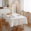 Tovaglia Pizzo Francese Tapete Cotone Bianco Tovaglia Rettangolare Per Nappe De Cover Mantel Mesa Ricamata