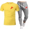 Sommer Neue männer Trainingsanzüge Kurzarm T-shirt Sport Anzug männer Casual Shorts Sport Set Allmählich Sommer männer zwei-stück Anzug