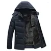 Men's Down Winter Russian Jackets Fleece Thicken Warm Hoodies Parkas Male Business Outerwear DAD Gift Coats