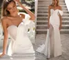 Vestidos de novia brillantes Un hombro Lentejuelas Vestido de novia Piso Sirena Gillter Vestidos de novia Robe De Mariee 2023