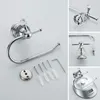 Badaccessoire set kristal badkamer accessoires chroom handdoek bar gepolijste toiletpapier houder ringjacht haken hardware