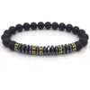 Pulseiras de charme 2023 pulseira redonda de tubo longo luxuoso para homens moda 8mm preto hematite mata mata