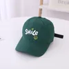 M575 Spring Autumn Baby Kids Baseball Hat Smile Letter Brodery Peaked Cap Boys Girls Ball Cap Hatts Children Hip Pop Sunhat