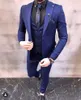 Mäns kostymer svarta bröllop tuxedos för brudgummen män mode kostym homme smal fit blazer terno masculino 3 stycken jacka byxväst