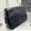 Borsa a tracolla sotto le ascelle con catena Borsa totes Borse a tracolla Borsa shopping in grana trapuntata Patta di grande capacità Borse da donna Zaino a tracolla in pelle Lettera oro antico